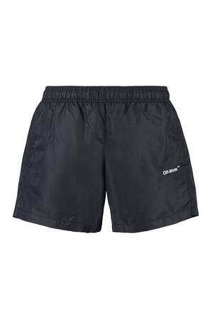 Logo print swim shorts-0